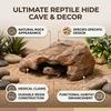 Flat Base Resin Rock Simulation Resin Reptile Shelter Easy To Clean Hideout Decor  Terrarium Setup