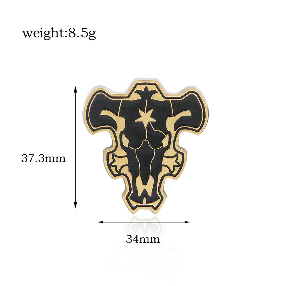 Anime Black Clover Black Bull Badge Black Five Leaf Clover Cosplay Props Necklace For Fans Jewelry Accessories Gifts
