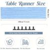 Light Blue Pleated Table Runner, Folding Tablecloth, Festive Birthday Decor Wedding Decor Holiday Home Decor Party Room Table Decoration