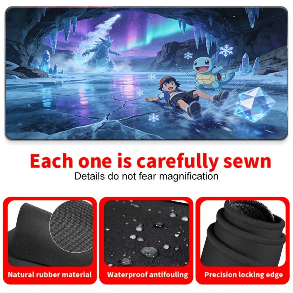 Pokemon Beach Cabin Adventure Gaming Mouse Pad NonSlip Desk Mat 30x80x0.2cm