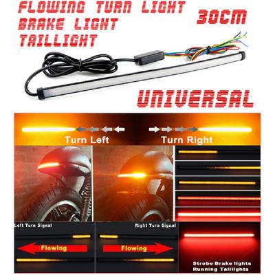 Neue 29cm Sequentielle Blinker mit fließendem LED-Licht für Motorrad Rücklicht Bremslicht Blinker