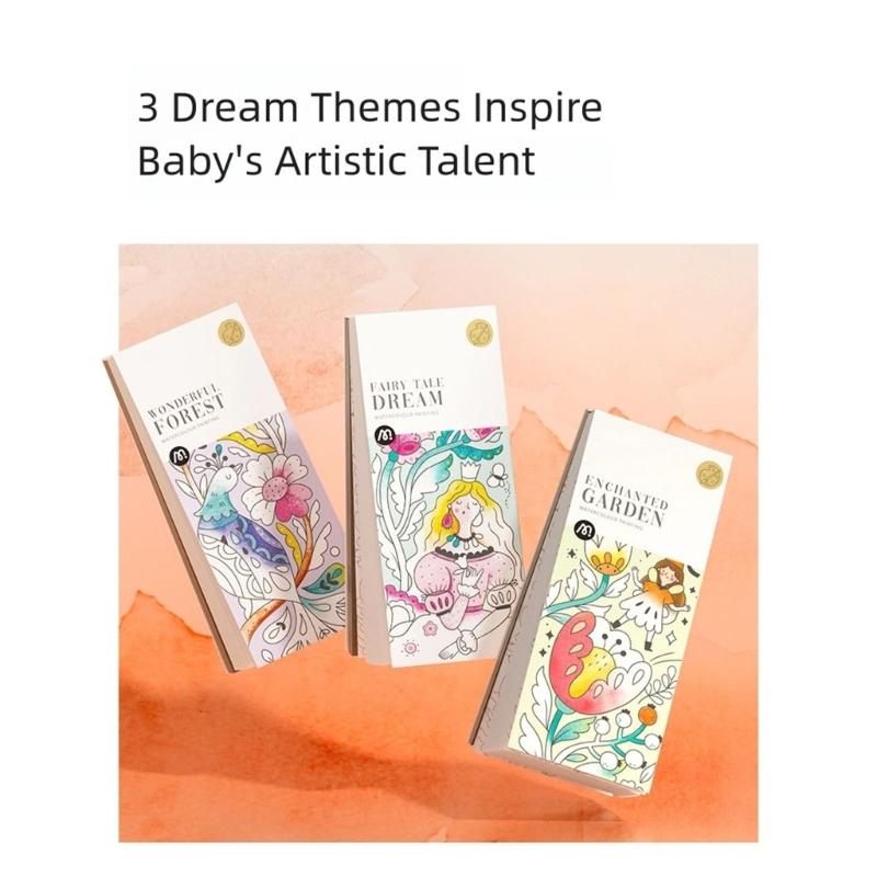 Reusable Water Drawing Book For Kids Safe Materials Disappears Dry Fantasy Themes Portable Designs