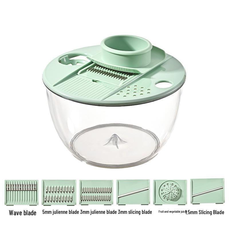 

Multifunctional Salad Spinner & Vegetable Cutter: Fruit Spinner, Cucumber, and Potato Shredder/Slicer with Dehydrator