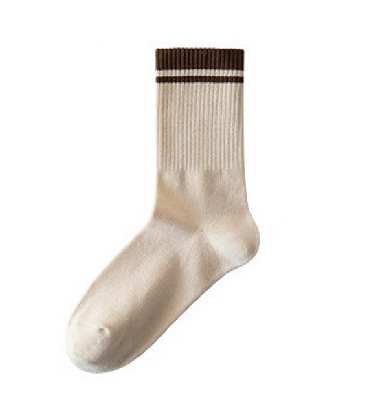 

Women s Mid-Calf Cotton Socks - Trendy Black & White Long Socks for All Seasons One size