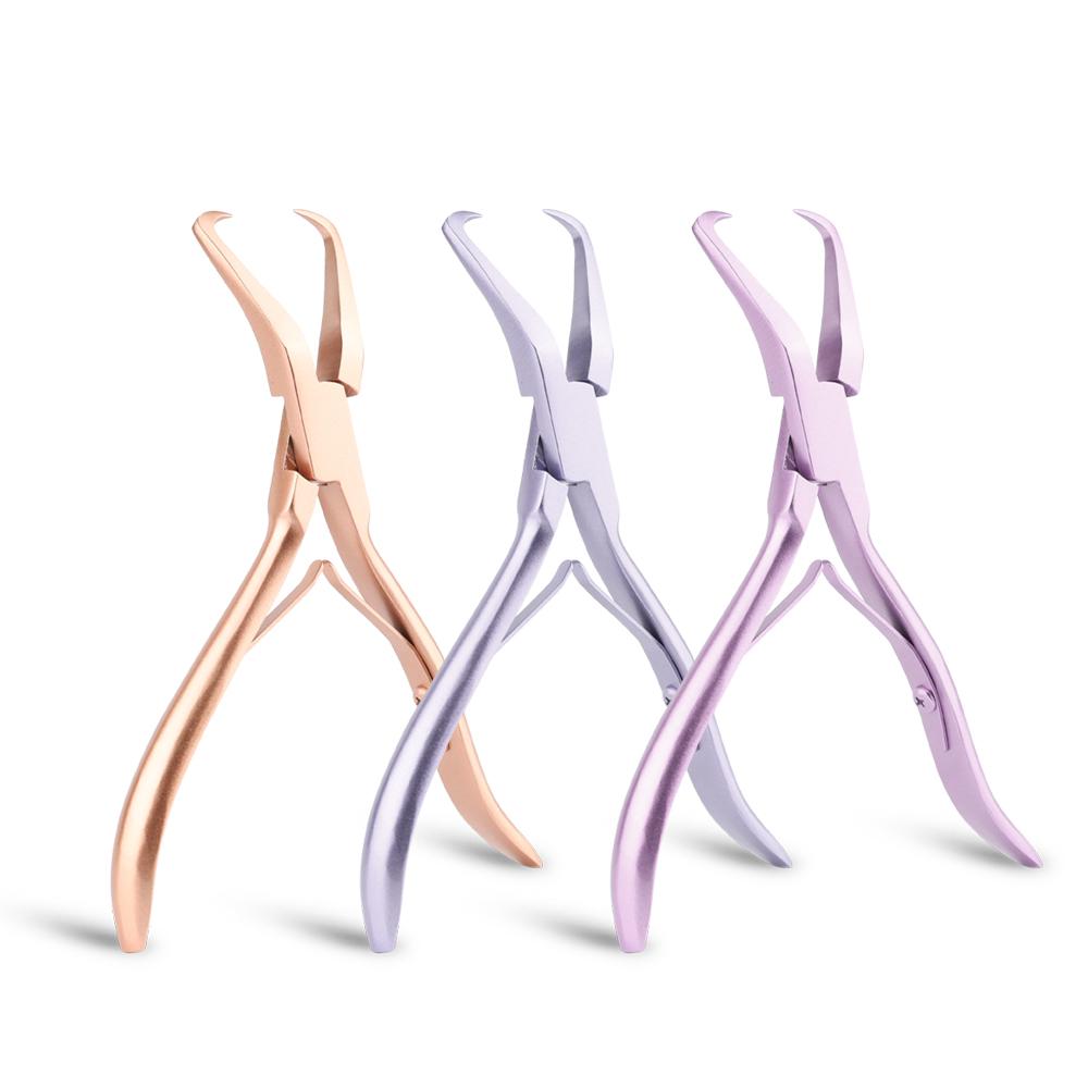 GlamorDove Micro Beads Plier For Hair Extension Removal Micro Ring Link/Bead Opener Tool Silver Color Micro Ring Bead Plier