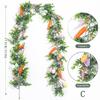 New Easter Egg Garland For Mantle Spring Vine Flower Easter Garland Multi Colored Artificial Hanging Wall Decor For Tree Decor