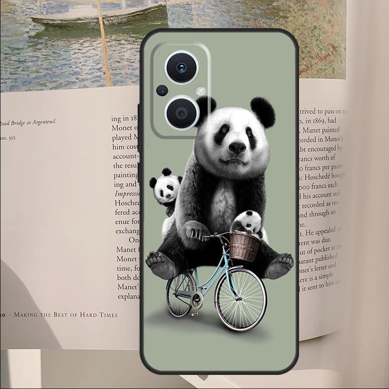 Panda Animal Cute Bear Cover For OPPO Reno 14F 11F 12F 13F 10 11 12 13 14 Pro 7 8 Lite OPPO Find X6 X8 X9 Pro Case
