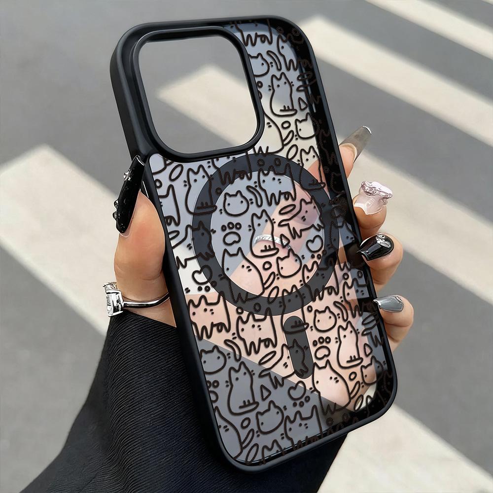 Magnetic Phone Case for iPhone  11 12 17 14 15 Pro Max 15 14 16 Pro13 14 15 16 Shockproof Case Mag-Safe Magnetic Ring Back Cover
