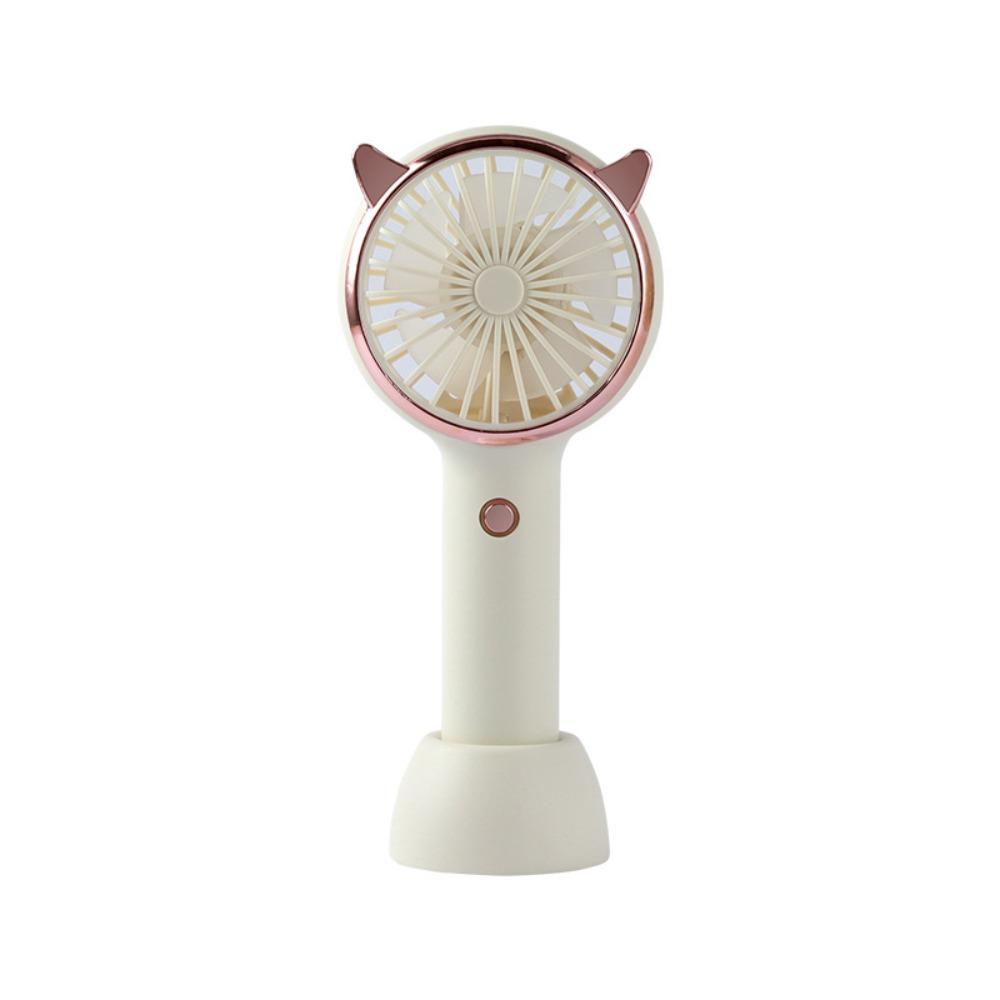 

USB Rechargeable Cat Ear Portable Fan LED Lamp Cooling Fan For Office Outdoor Travel білий