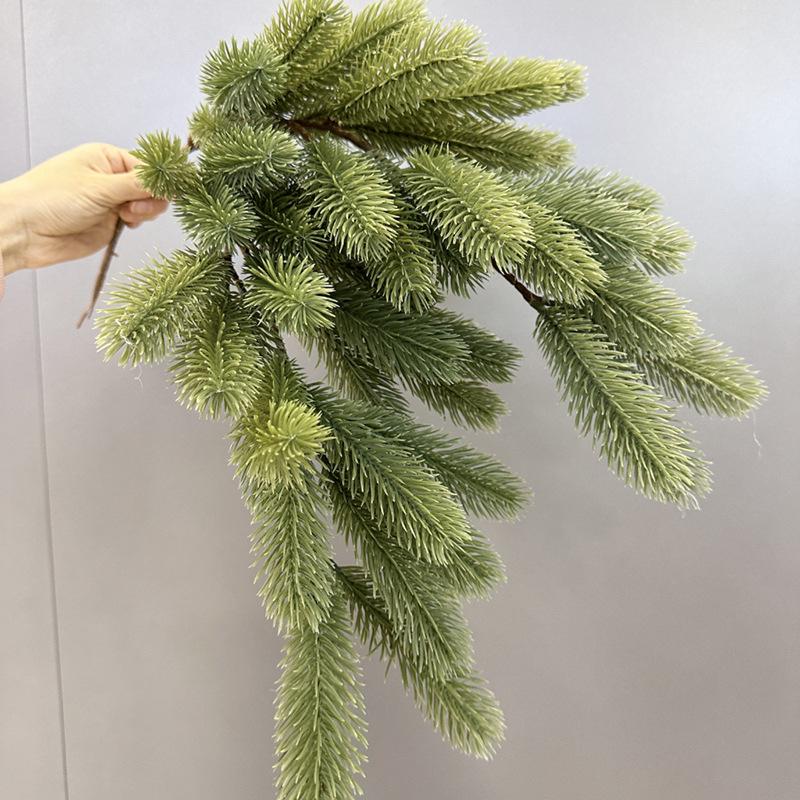 Tira de Agujas de Pino Artificial - Decoración Navideña Verde Suave