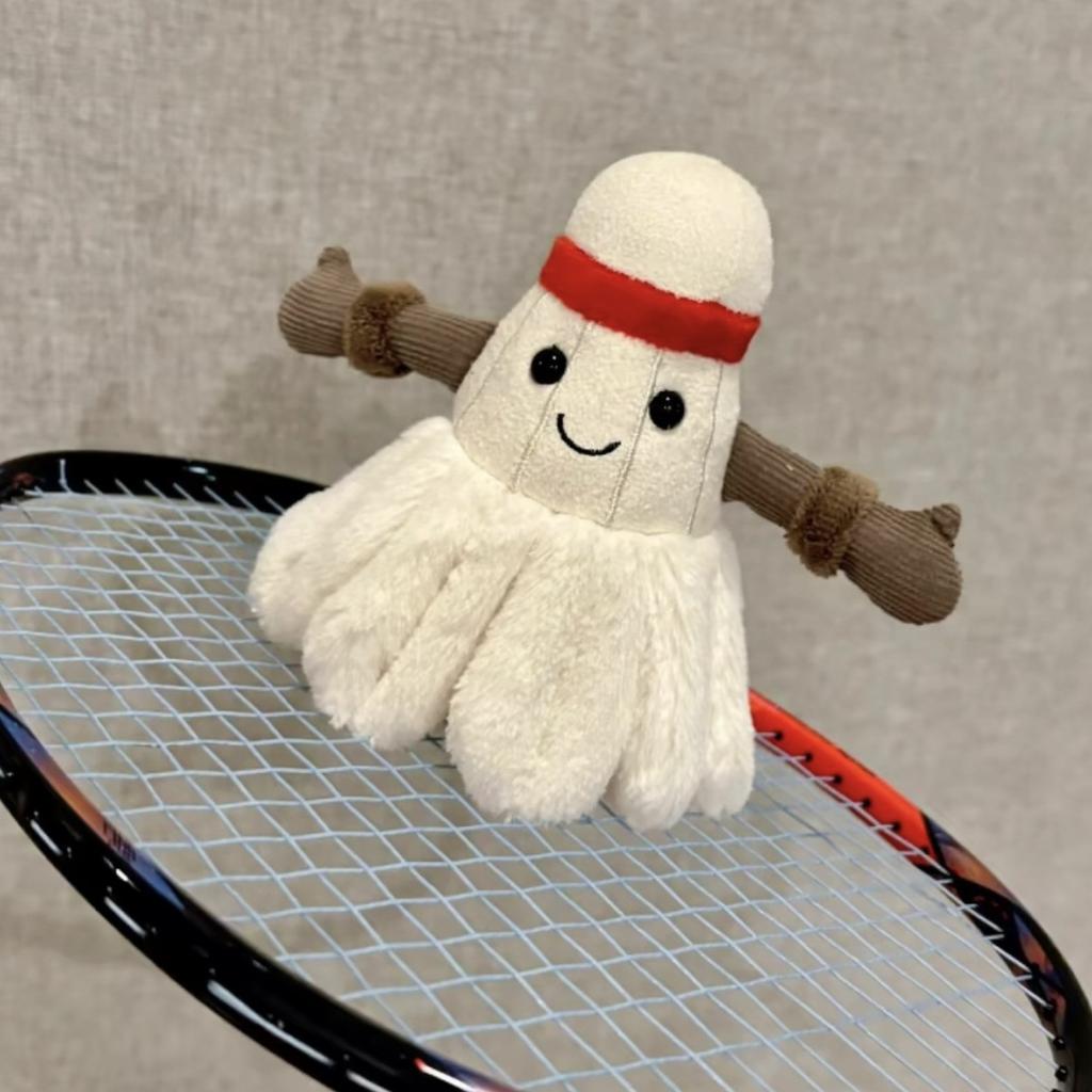 Neue lustige Badminton-Puppe Plüschtier Geschenktasche kleiner Anhänger Greifautomat Puppe