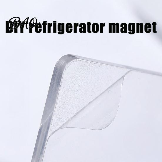Fridge Magnet Making Set 5/15/50 Sets DIY Acrylic Kit, Square Rectangle Round Refrigerator Magnetic Crafts with Adhesive Backing Decor Crafts,