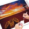 Pictură cu diamant 5D DIY pe malul mării, foraj complet, pătrat, broderie cu diamante, apus de soare, imagine cu stras peisaj decor de perete