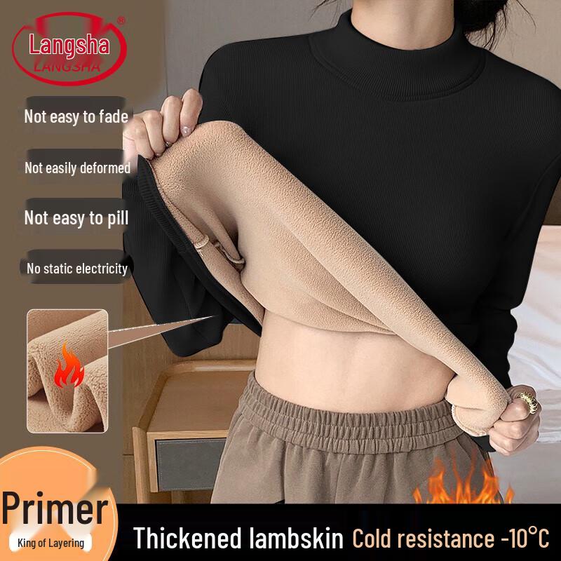 

Женский термотоп Langsha с плюшевой подкладкой и воротником-стойкой L