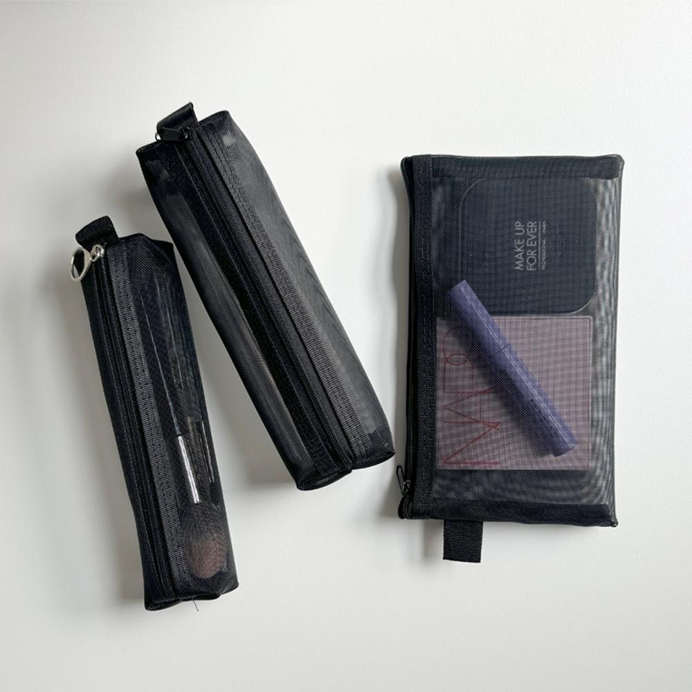 Newnlook Travel Mesh Cosmetic Pouch Brush Case Set