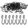Mozeat Lens 60 PCS S Hooks - Mini S Hooks, Iron Wire Hook Hanger for Hanging Jewelry, Small Kitchenware, Potted Plants, Black