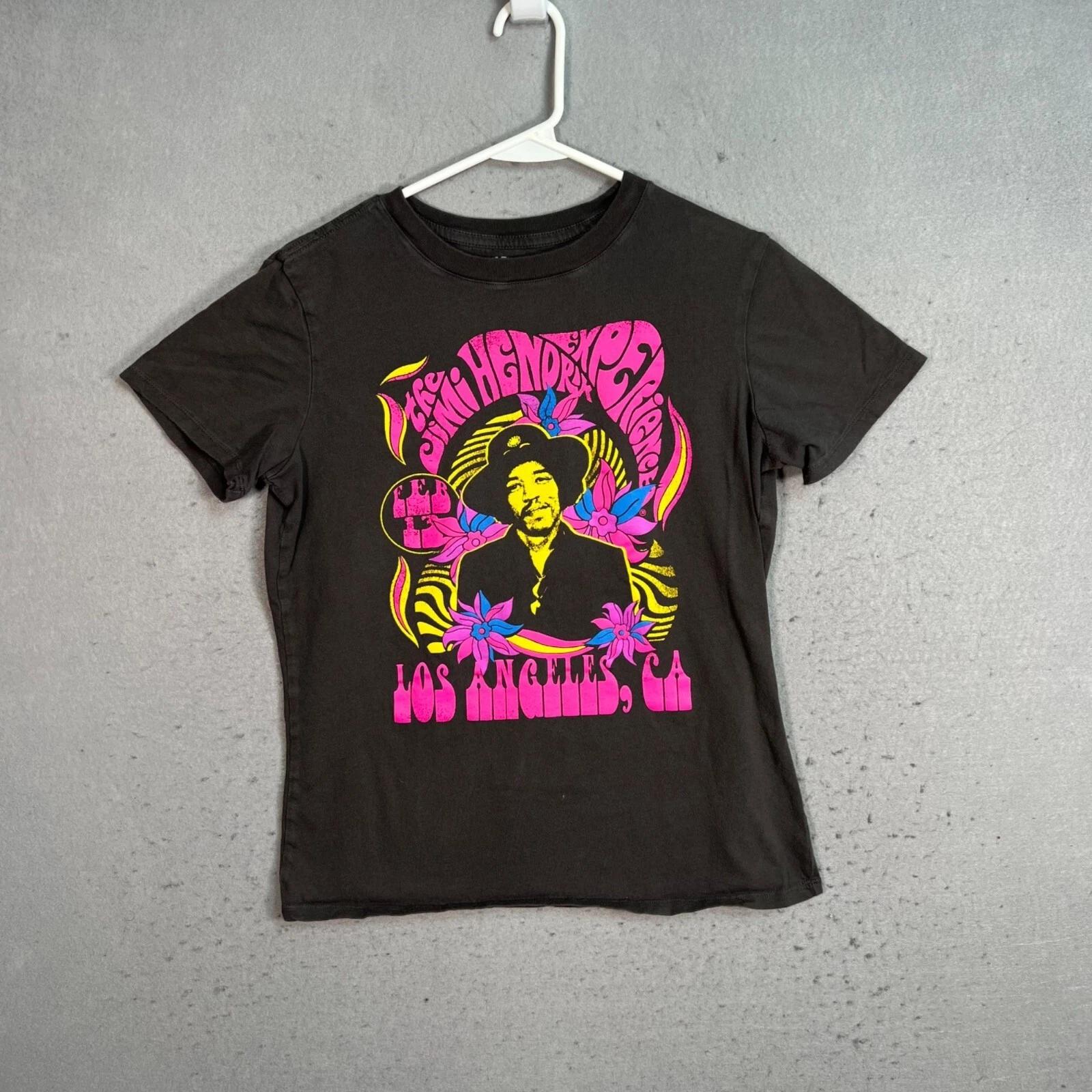Jimi Hendrix Experience Los Angeles Retro Graphic T-Shirt Women s Small S