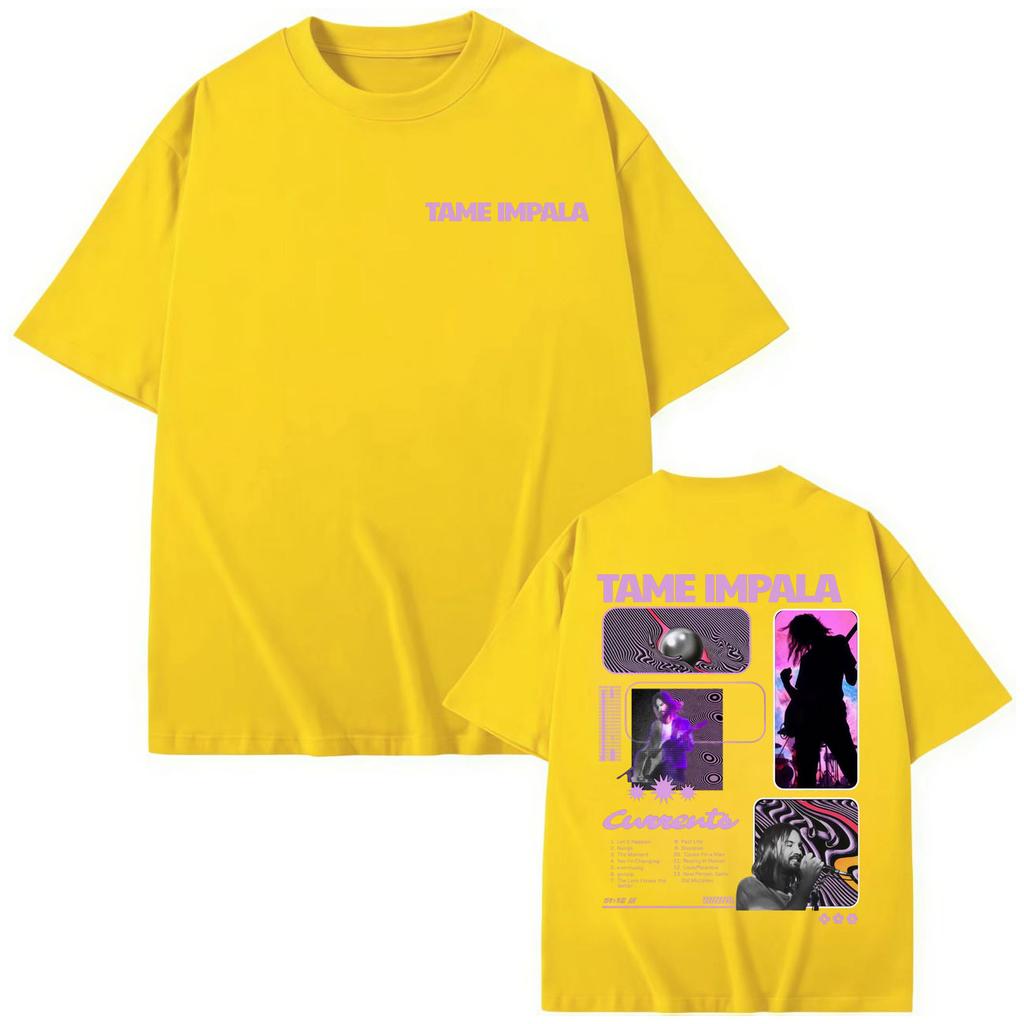 Rock Band Tame Impala Tour T-shirt Men Women Clothing Fashion Y2k Oversized T-shirts Summer Casual Short Sleeve T Shirts