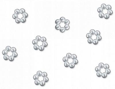 Pearl Flower Applique, 9 , 50 Pcs