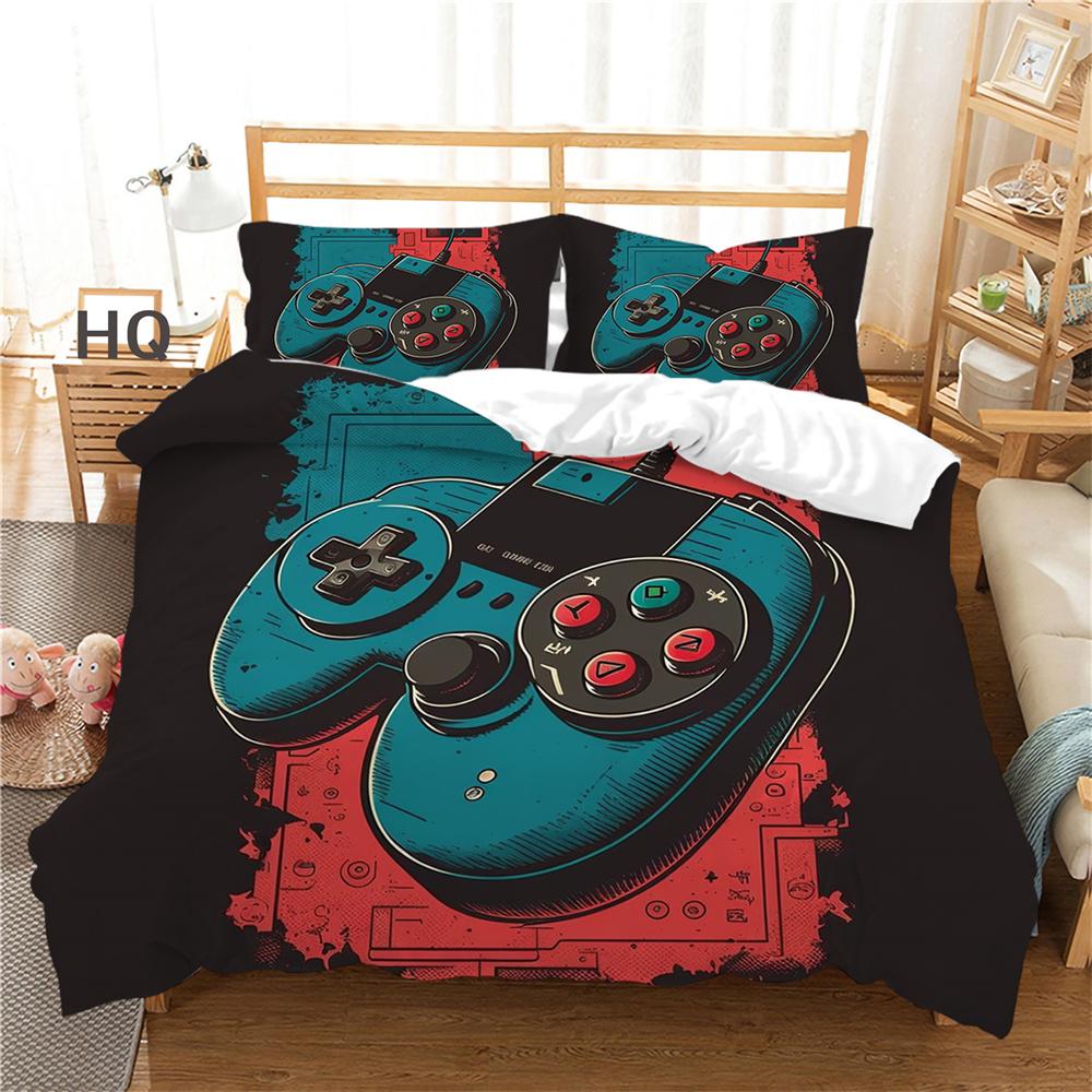 Bettbezüge 3D-Spielekonsolen-Druck Tagesdecken Einzelbettgröße Bettwäscheset Polyester Kinder Heimbettwäsche