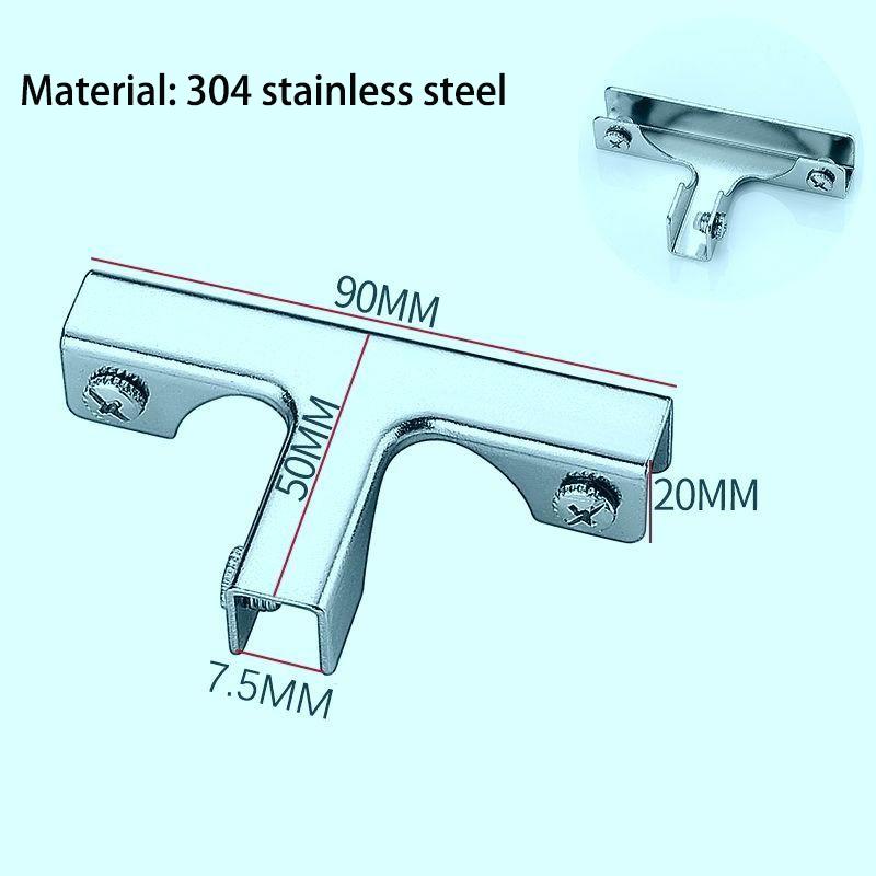 Glasklemmenbeschläge aus Edelstahl 304, rechtwinklige LT-Beschläge, Hardware-Befestigung