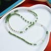 Hetian Jade & White Crystal Bracelet with 925 Silver Accents