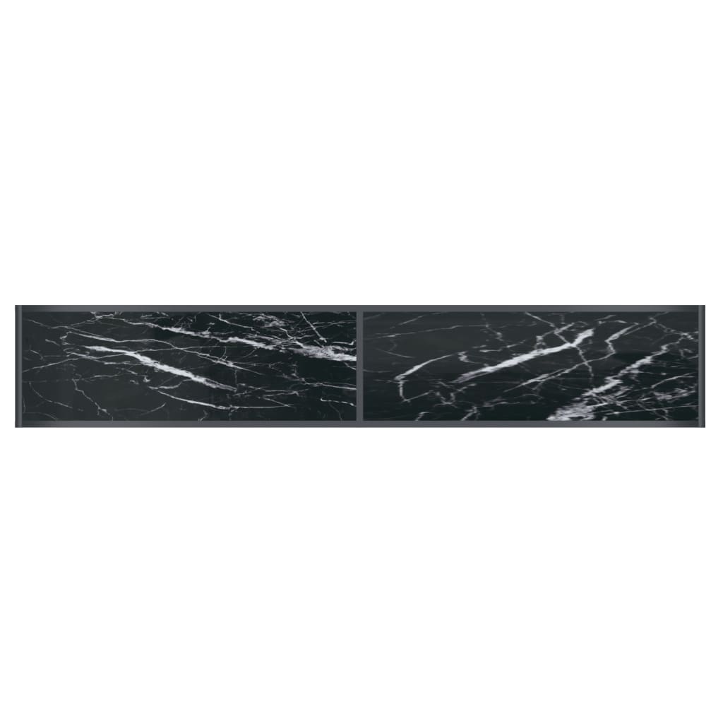 Vidaxl Stolik Konsolowy, Czarny, 200X35X75,5 Cm, Szkło Hartowane