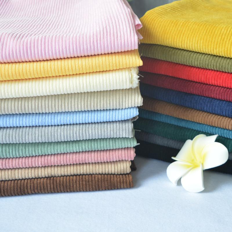 Solid-Color Ribbed Corduroy Jacket and Shirt-Smock in Silk Fabric