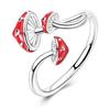 Real 925 Silver Feather Butterfly Flower Sun Moon Animal Design Open Rings Fit For Wedding Party Fine Jewelry