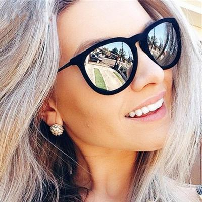 Trendy Oval Semi-Metal Sunglasses for Women - 4171 Internet Celebrity Style