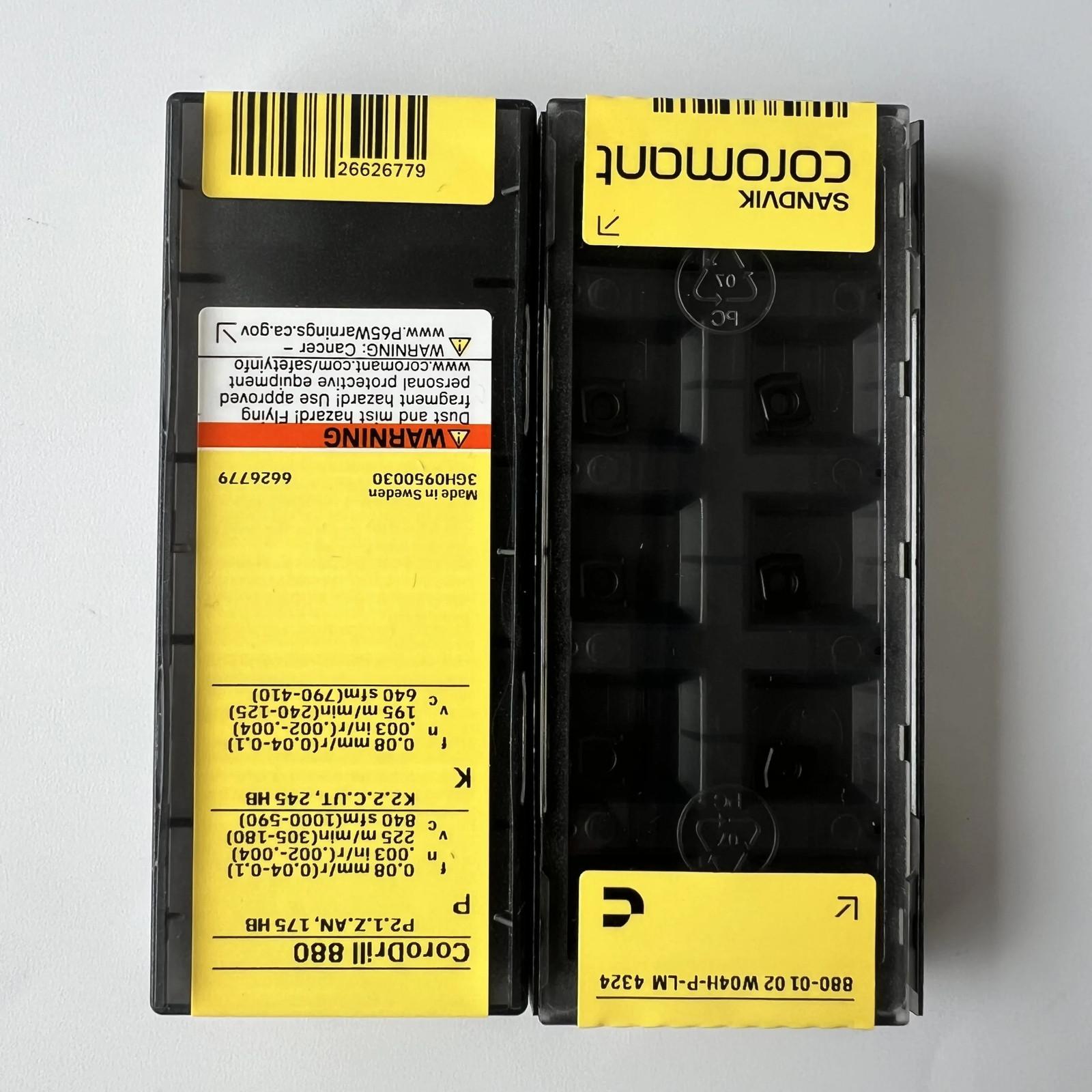 

SANDVIK / 880-0102W04H-P-LM 4324 / Industrial indexable Carbide Inserts 10 Pcs