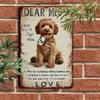 Metal Wall Art Poster, Poodle Dog Retro, Home Garden Decor