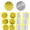 100/200/400 Stück Zahnrad-Aufkleber 45mm Gold/Silber Rund Scrapbooking-Aufkleber Geprägter Stempel DIY Grußkarte Hochzeitseinladung TMZ