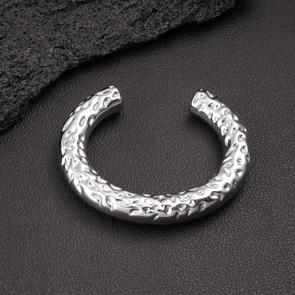 Korean Trendy INS Style C-Shaped Stainless Steel Polished Texture Bracelet Jewelry стальной