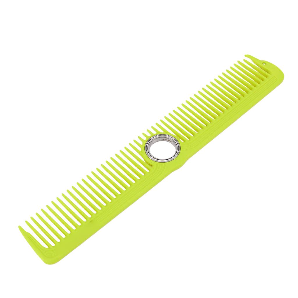 Professional Barber Comb with Fidget Spinner Center Anti Static Heat Resist Rotatable Cutting Comb Green