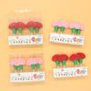 New Flower Birthday Cake Candle 4-pack Simulated Carnation Party Decoration Fan-shaped Flower Holiday Candle