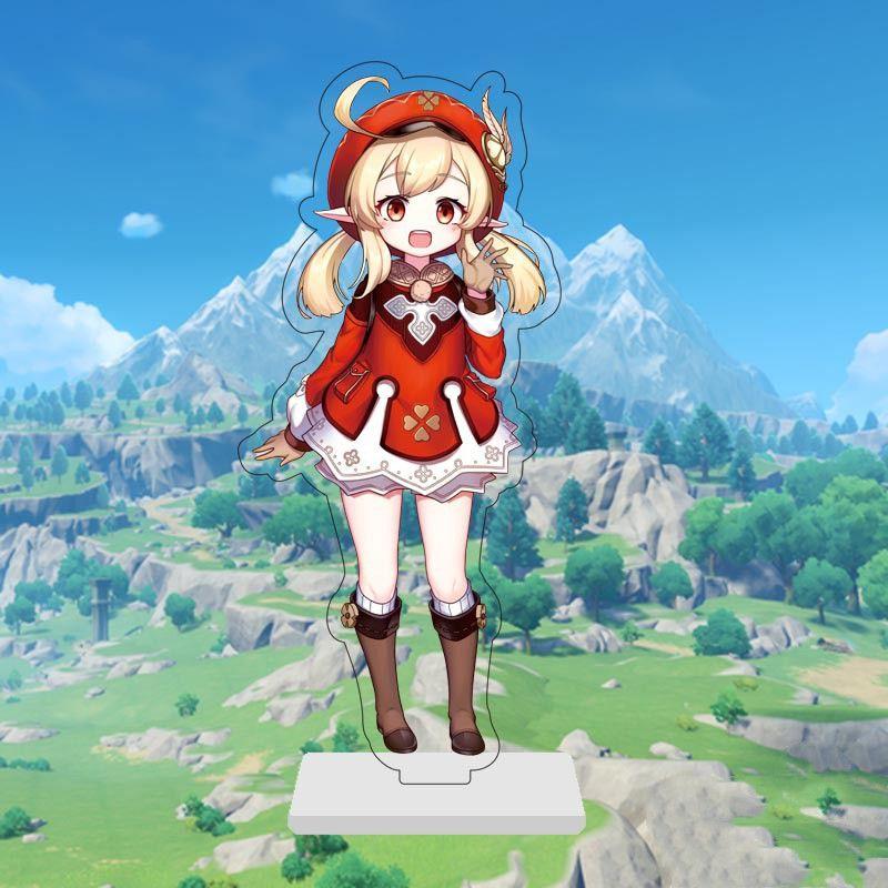 

Акриловая подставка Импакт Геншин Аниме Персонажи Ху Тао Кли Кэ Цин Настольный декор Klee