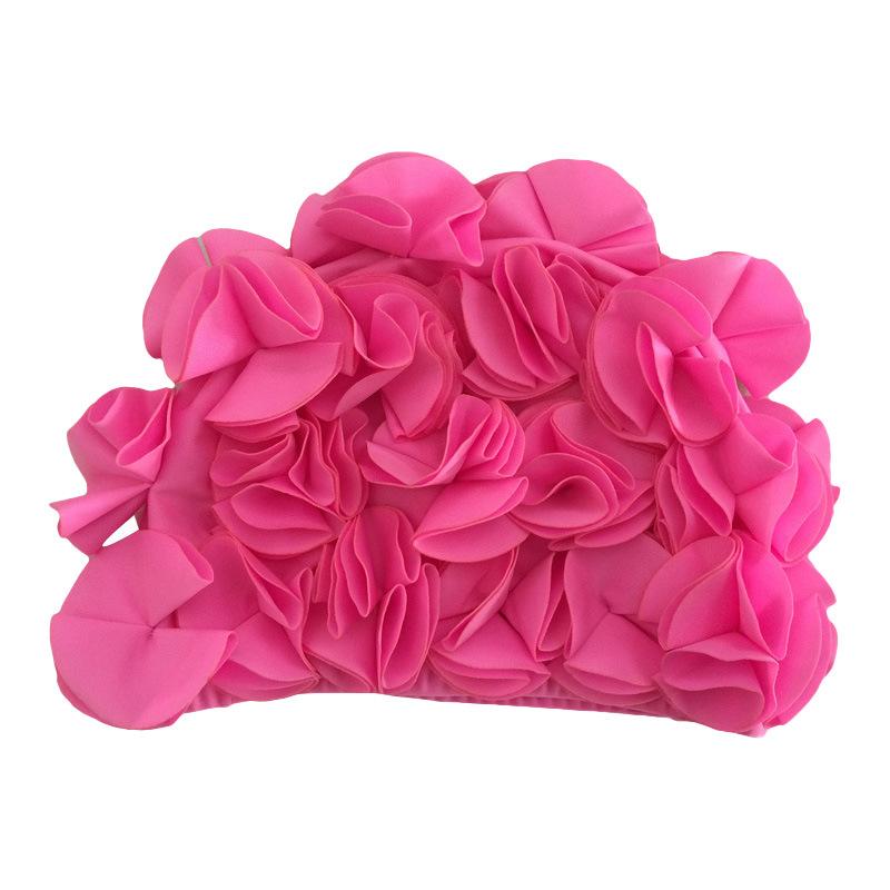 Căciulă de înot cu flori de vară pentru femei, cu elasticitate ridicată, confortabilă, nu strânge, căciulă de înot largă