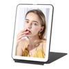 FASCINATE Lighted Tabletop Mirror with 3 Color Temperature Adjustable Adjustable USB Portable Makeup Mirror LED, Settings, Brightness, Angle,