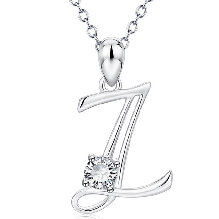 Fashionable 26 Letter Rhinestone Necklace Elegant Personalized Pendant Choker Stylish Versatile Jewelry Accessory For Women