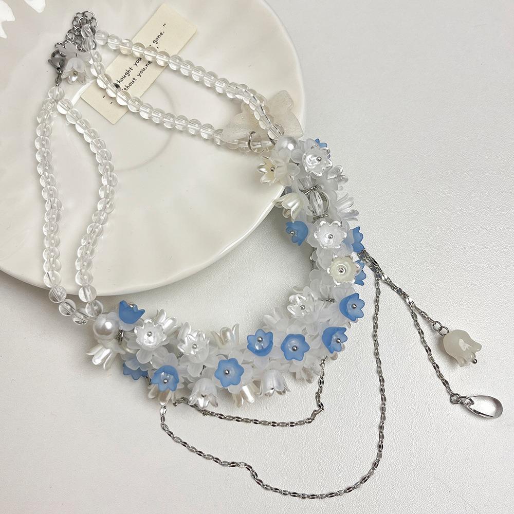 Blume Maiglöckchen Kette Choker Acryl Maiglöckchen Anhänger Halskette Mädchen