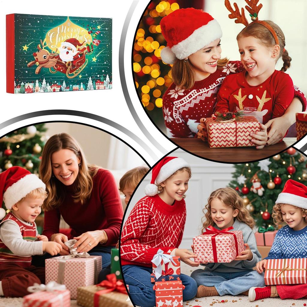 Advent Sock Calendar Christmas Countdown Funny 24-Day Cute Printed Festive Sock Calendar For Adults Teens Men Women Holiday