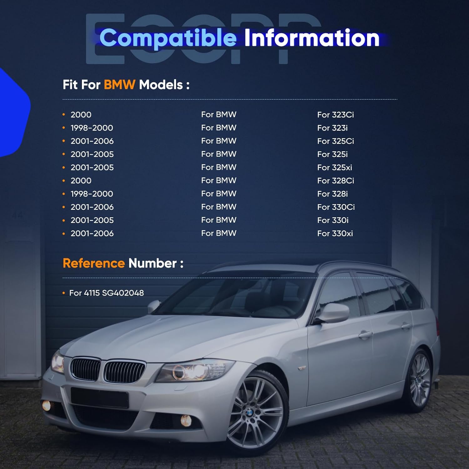 ECCPP 2pcs Front Hood Lift Supports Struts Rods Shocks for BMW 323Ci 323i 325Ci 325i 325xi 328Ci 328i 330Ci 330i 330xi 1998 1999 2000 2001 2002 2003
