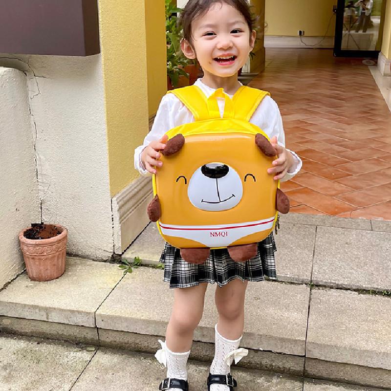 Yellow Blue Pink Beige Ins New Cartoon Eggshell 3d Eva Children Backpack Breathable Fun Style