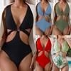 New Bikini Explosion Solid Color Thin Sexy Bikini One-piece Swimsuit Swimsuit