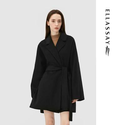 Women's Wool Blend Belted Overcoat