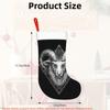 Christmas Decoration Fireplace Hanging Stocking 1pc Gothic Horror Moon Skull Christmas Stocking - Black & White Polyeste
