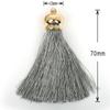 2Pcs Mix Color Silk Satin Tassel Charm Necklace Earring Findings Tassels For Jewelry Making Gold Caps Mob Straps
