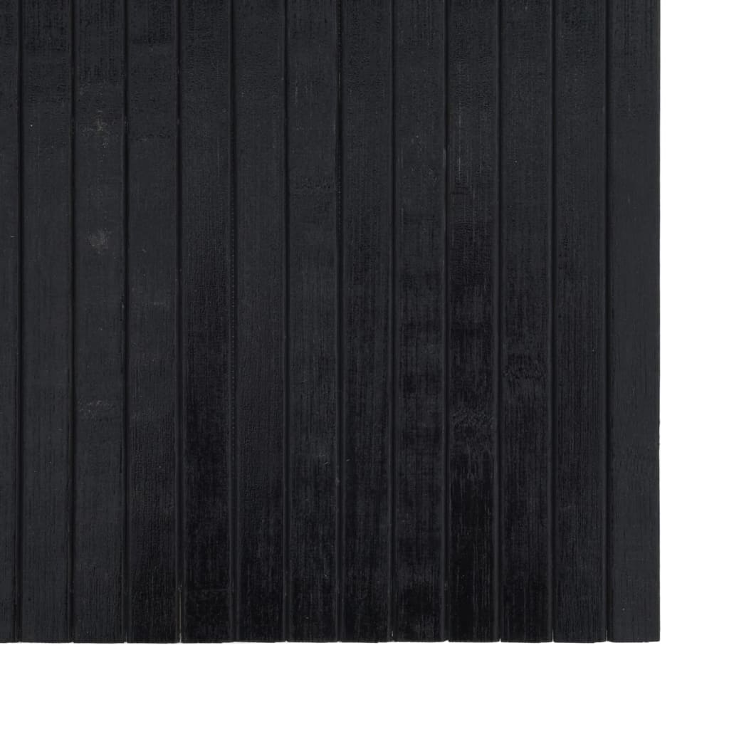 Rectangular Rug Black 60 x 100 cm Bamboo