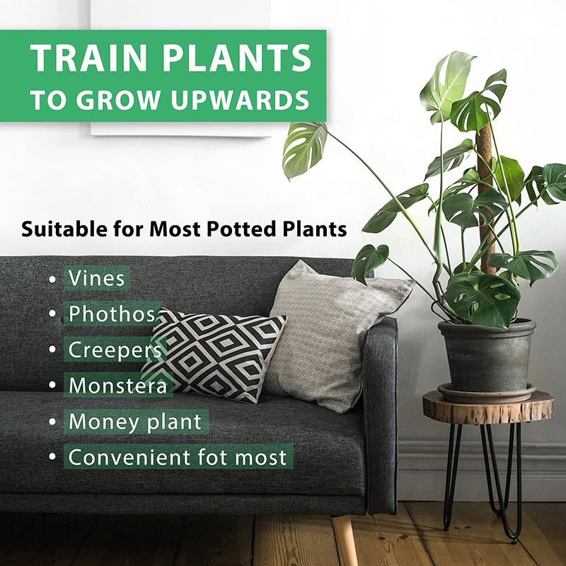 30/40/50/60cm Coconut Palm Stick Maintain Moisture Creeper Trelli Frame Plant Support for Garden Climbing Plants Vine Plants